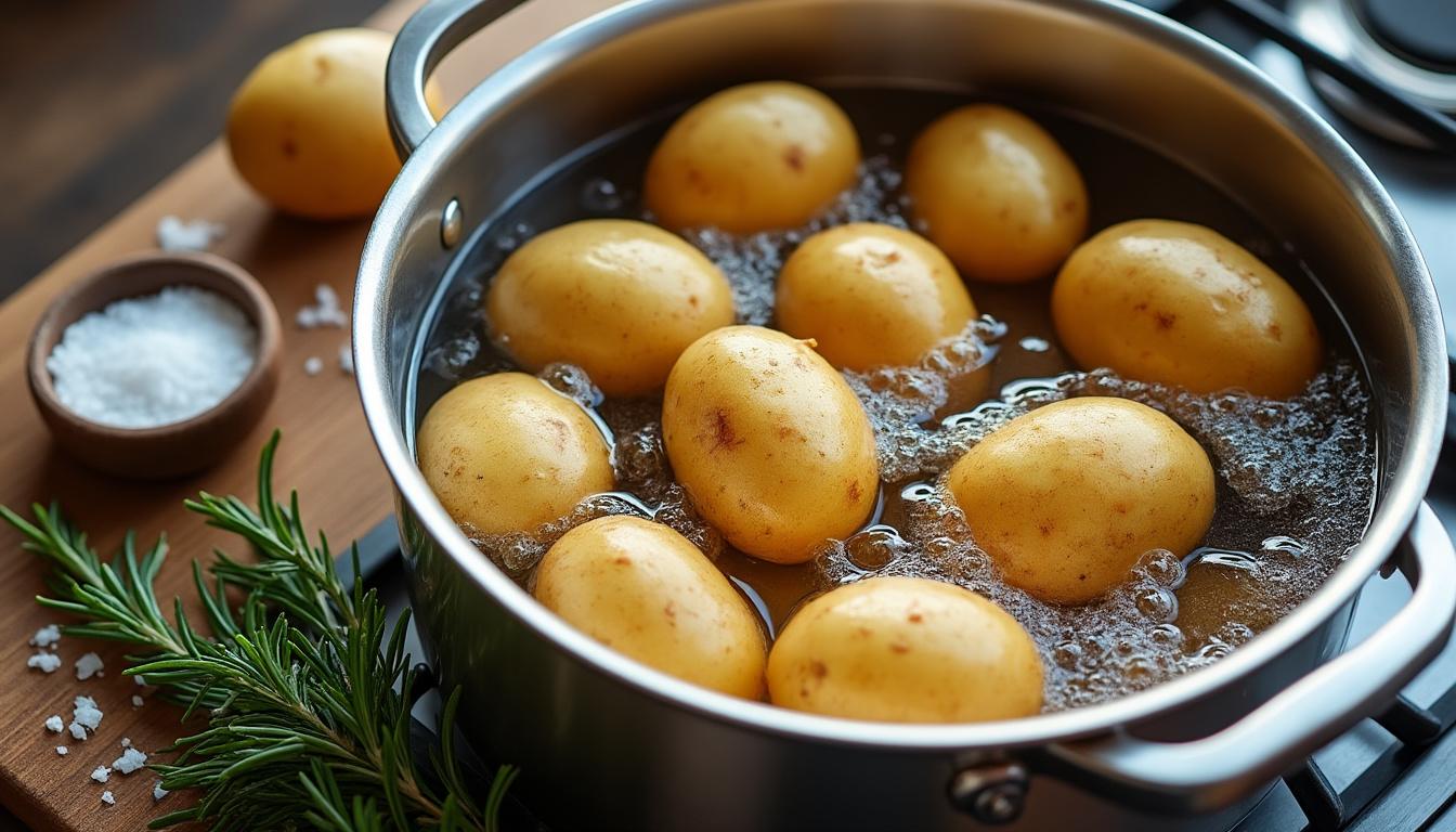 découvrez le temps de cuisson idéal des pommes de terre à l'eau pour obtenir une texture parfaite, ainsi que des conseils pour réussir toutes vos recettes facilement.