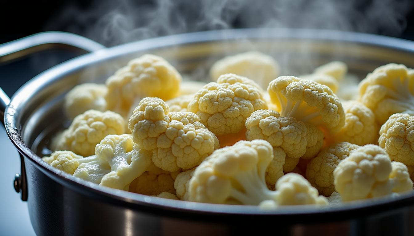 découvrez le temps de cuisson idéal pour le chou-fleur afin d'obtenir une texture parfaite, que ce soit à la vapeur, à l'eau bouillante ou au four.